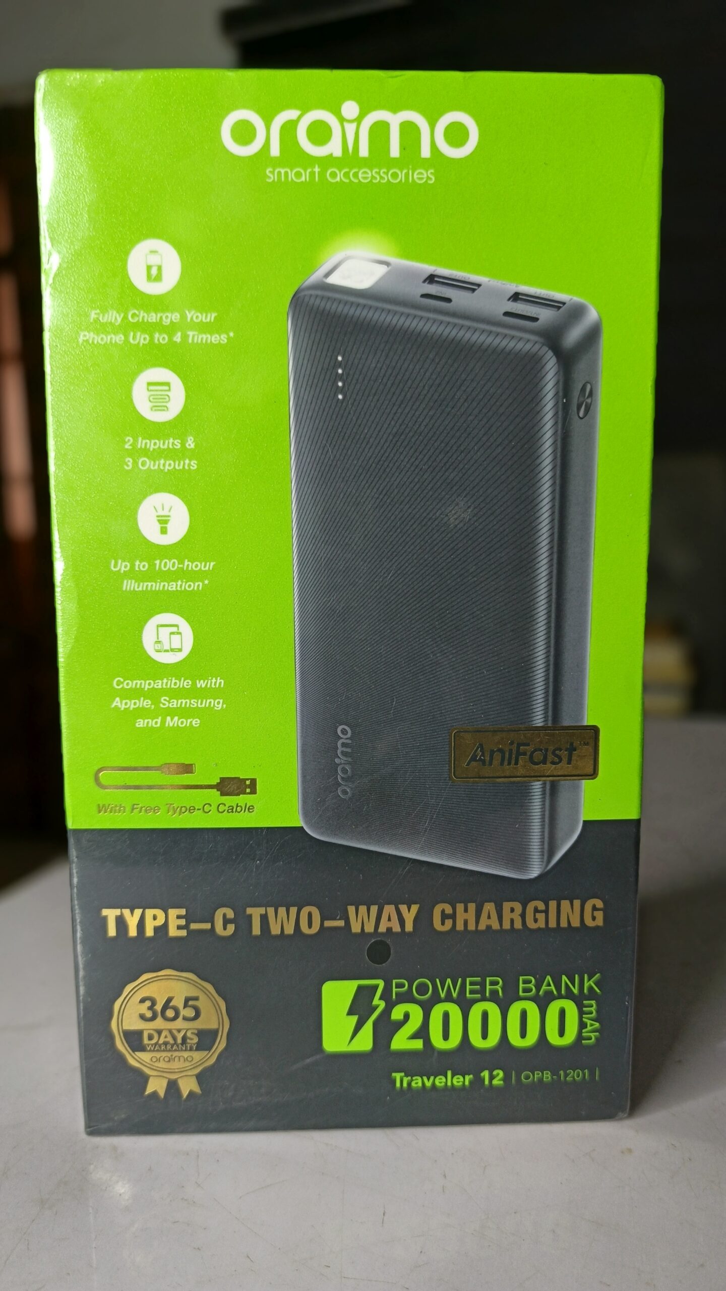 Oriamo 20000mAh Power Bank Traveler 12 OPB-1201