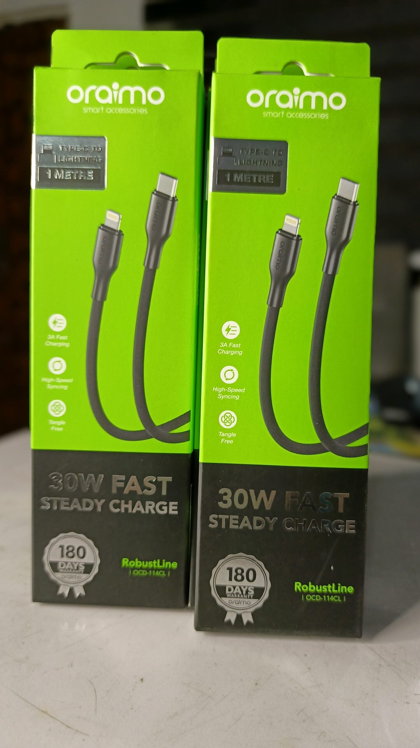 Oraimo OCD-114CL Type-C to Lightning 30W Fast Charger