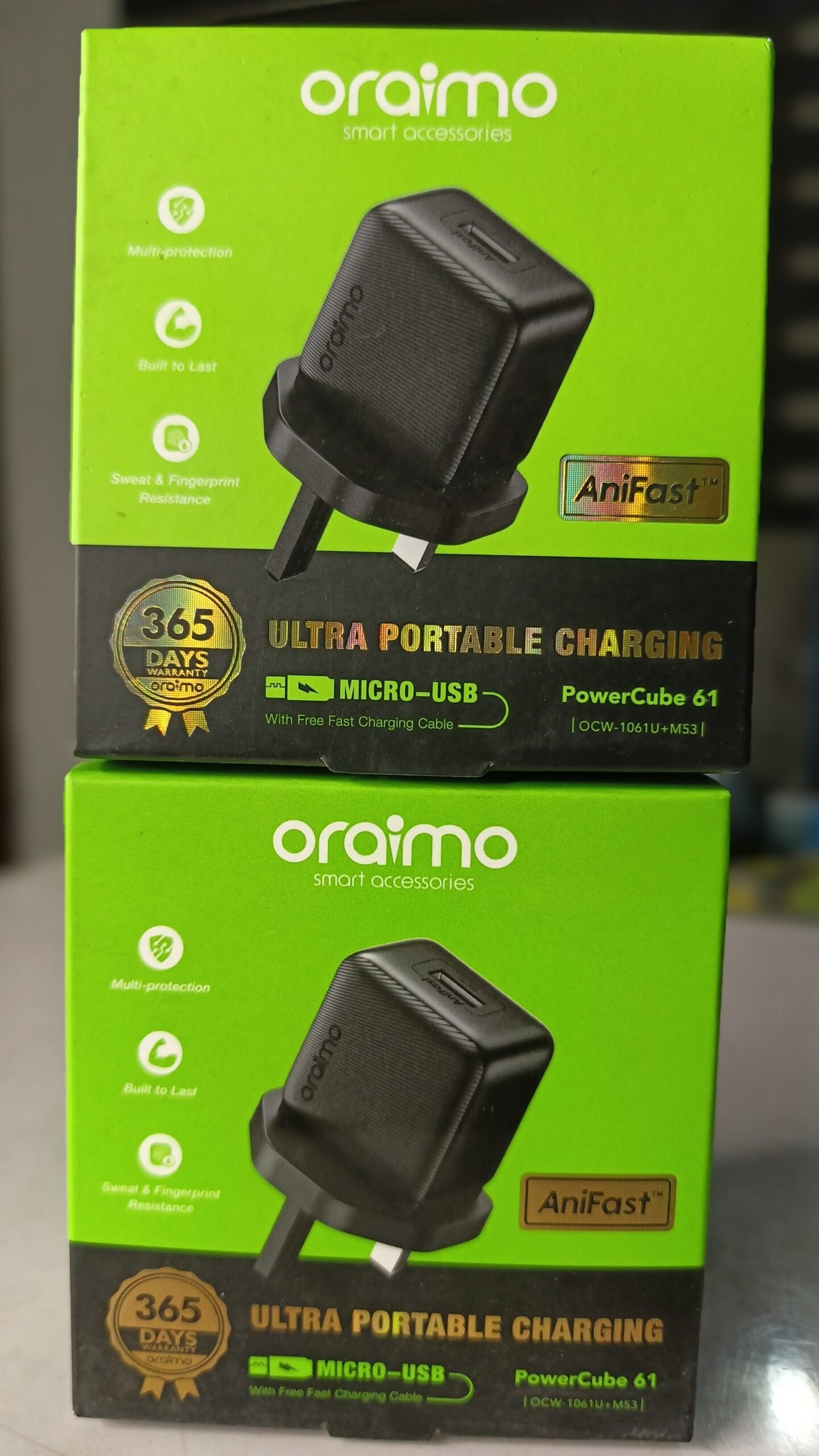 Oraimo Powercube 61 ocw-1061u+m53 Ultra Portable Micro USB Charger – Compact & Fast Charging